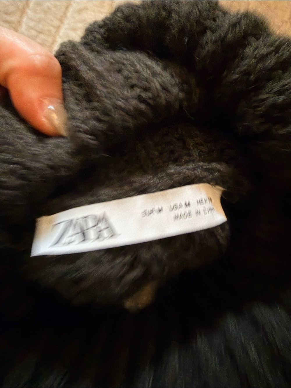 Zara Black & White Colorblock Turtleneck Oversized Knitted Sweater - Picture 4 of 4